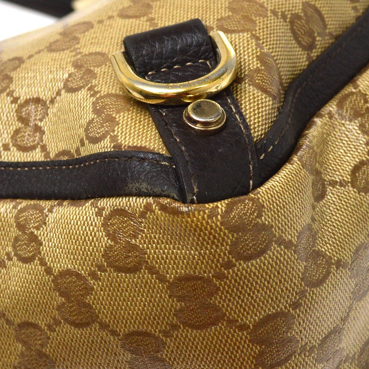 Gucci Beige PVC GG Abbey Line Hand Bag