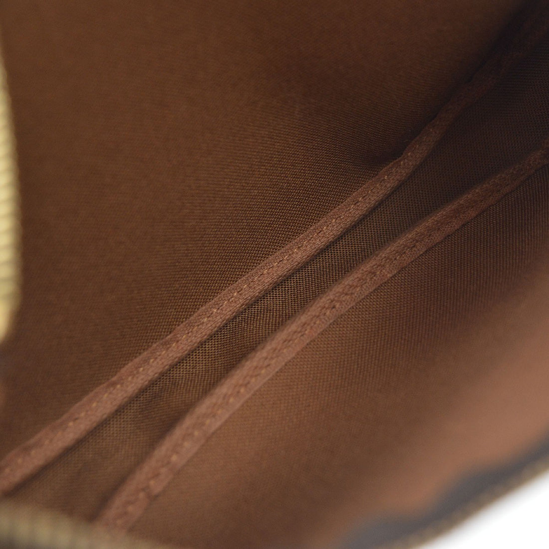 Borsa Louis Vuitton Pochette Accessoires Vintage in Tela Monogram e Pelle Marrone