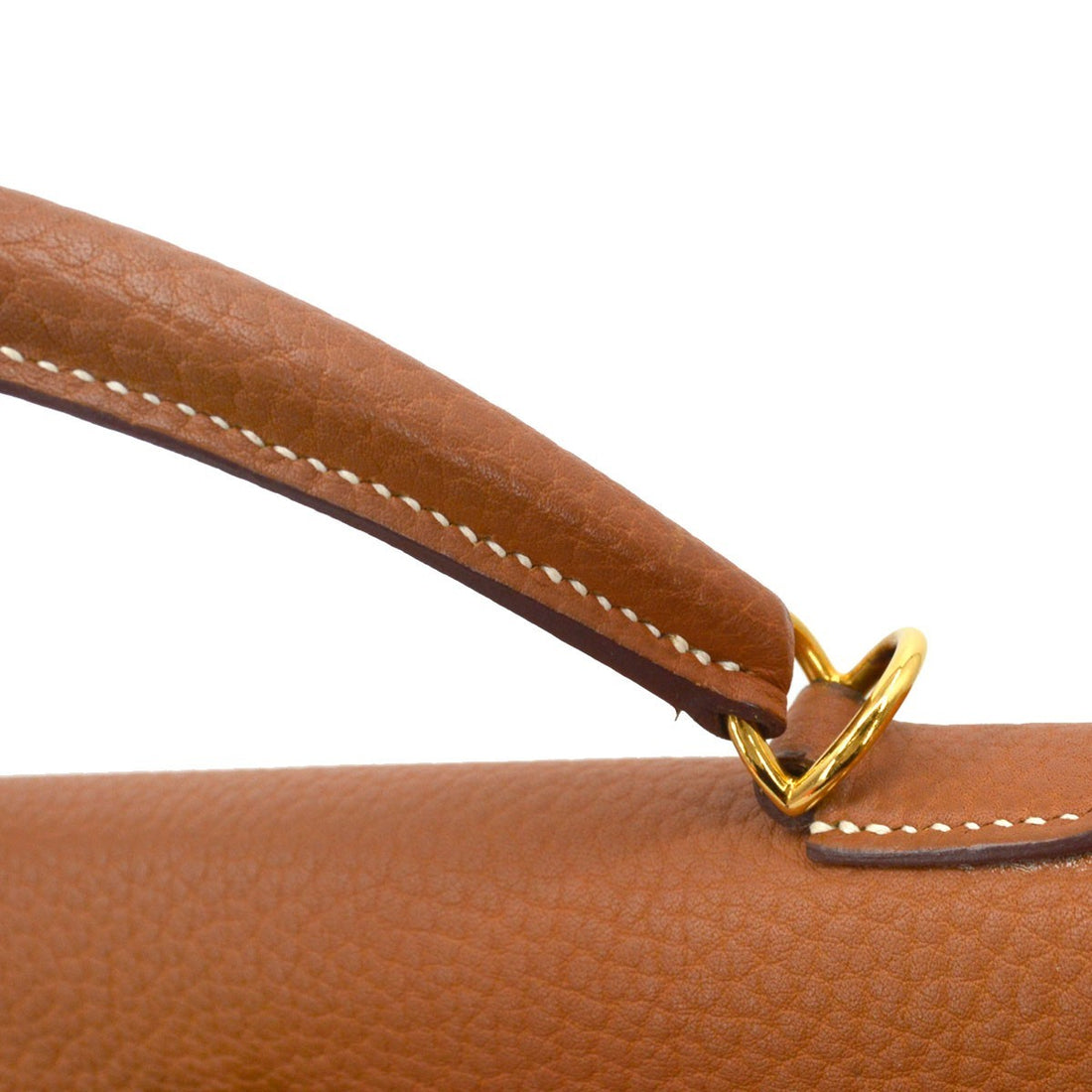 Borsa Hermès Kelly 35 Sellier 2way Vintage in Pelle Fjord Gold