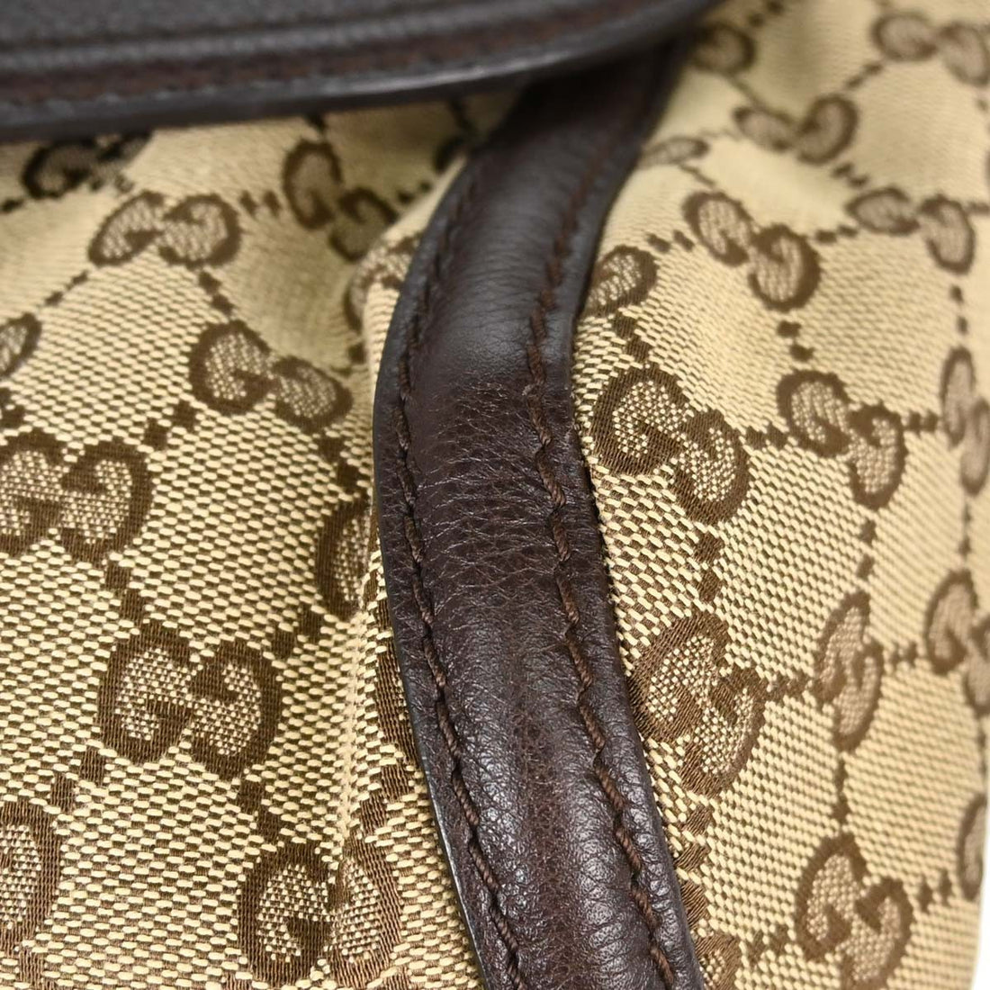 Borsa Gucci Techno Horsebit Vintage in Tela e Pelle Beige