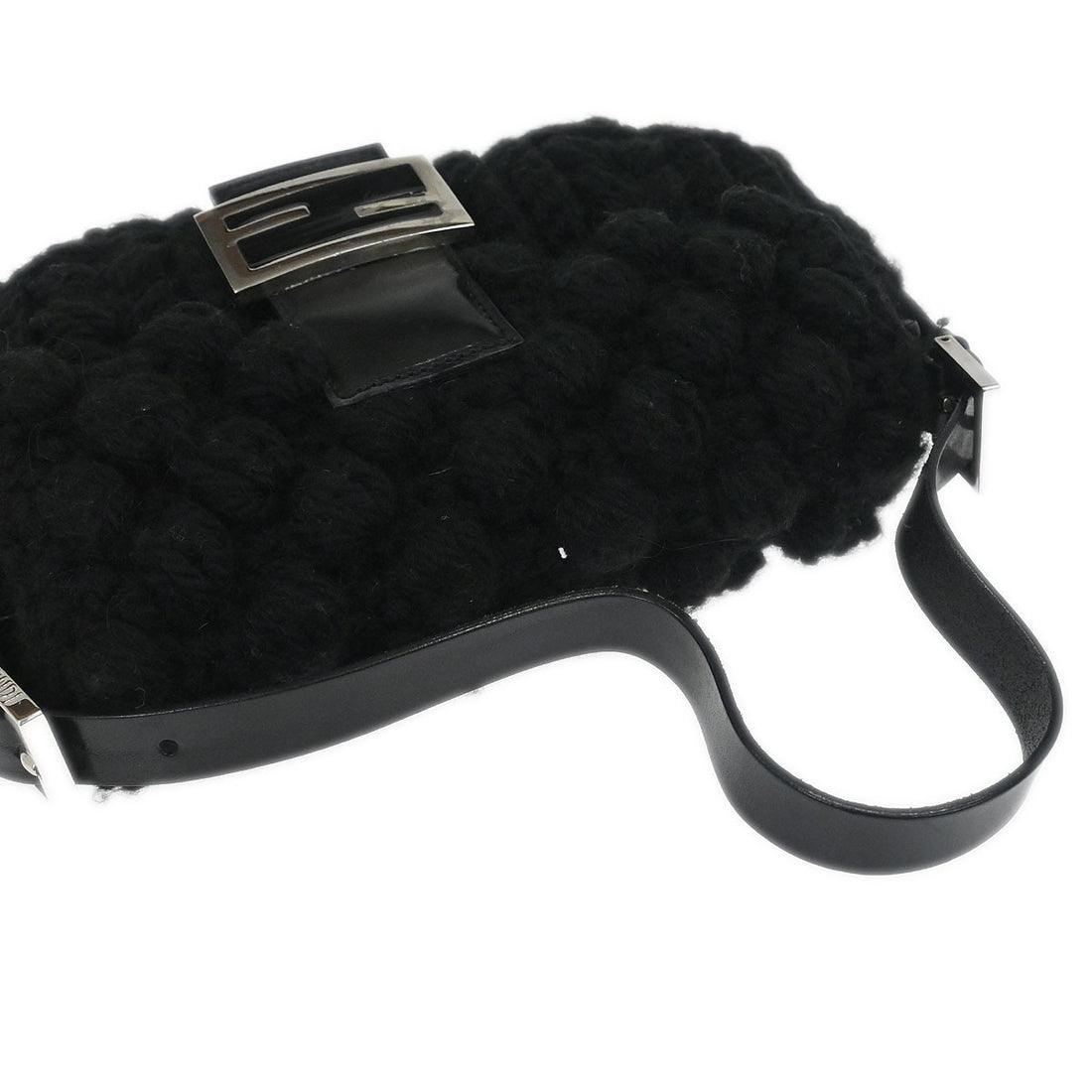 Fendi Baguette Vintage in Black Wool Handbag