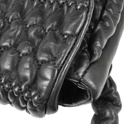 Chanel Black Lambskin Ruffled Handbag Vintage