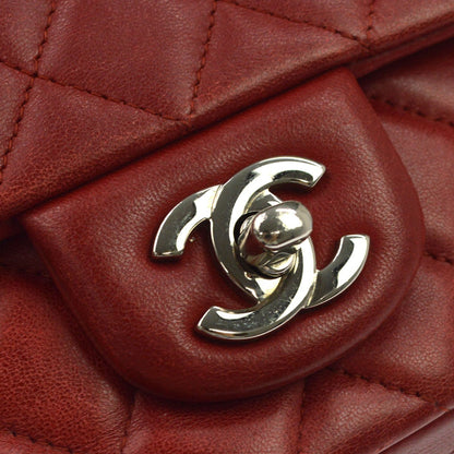 Borsa Chanel Single Flap Vintage in Pelle di Agnello Rossa