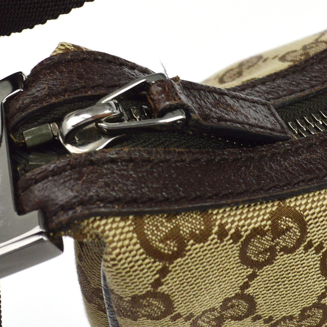 Borsa Gucci a Tracolla GG Vintage in Tela Marrone