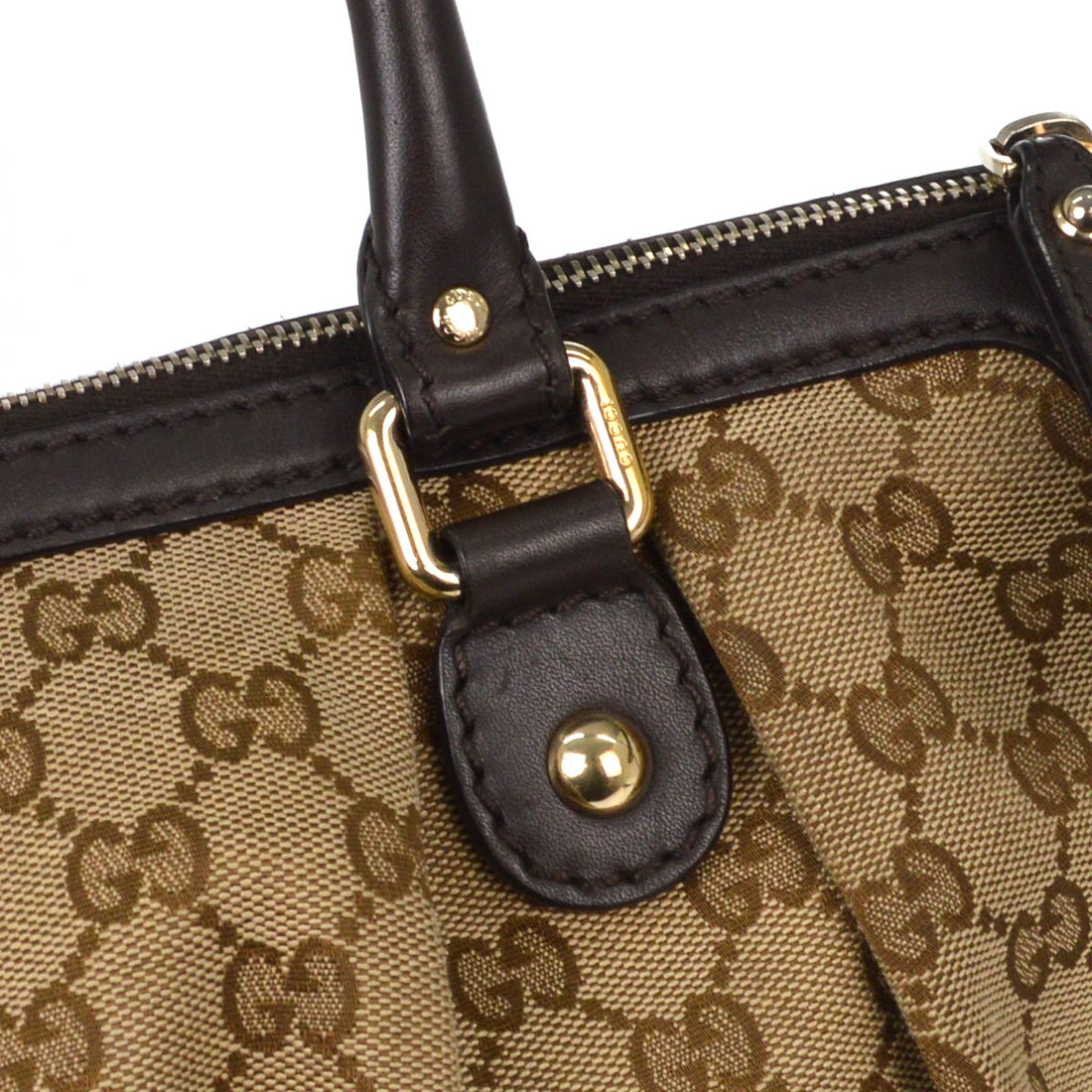 Gucci Beige GG Sukey 2way Handbag Vintage