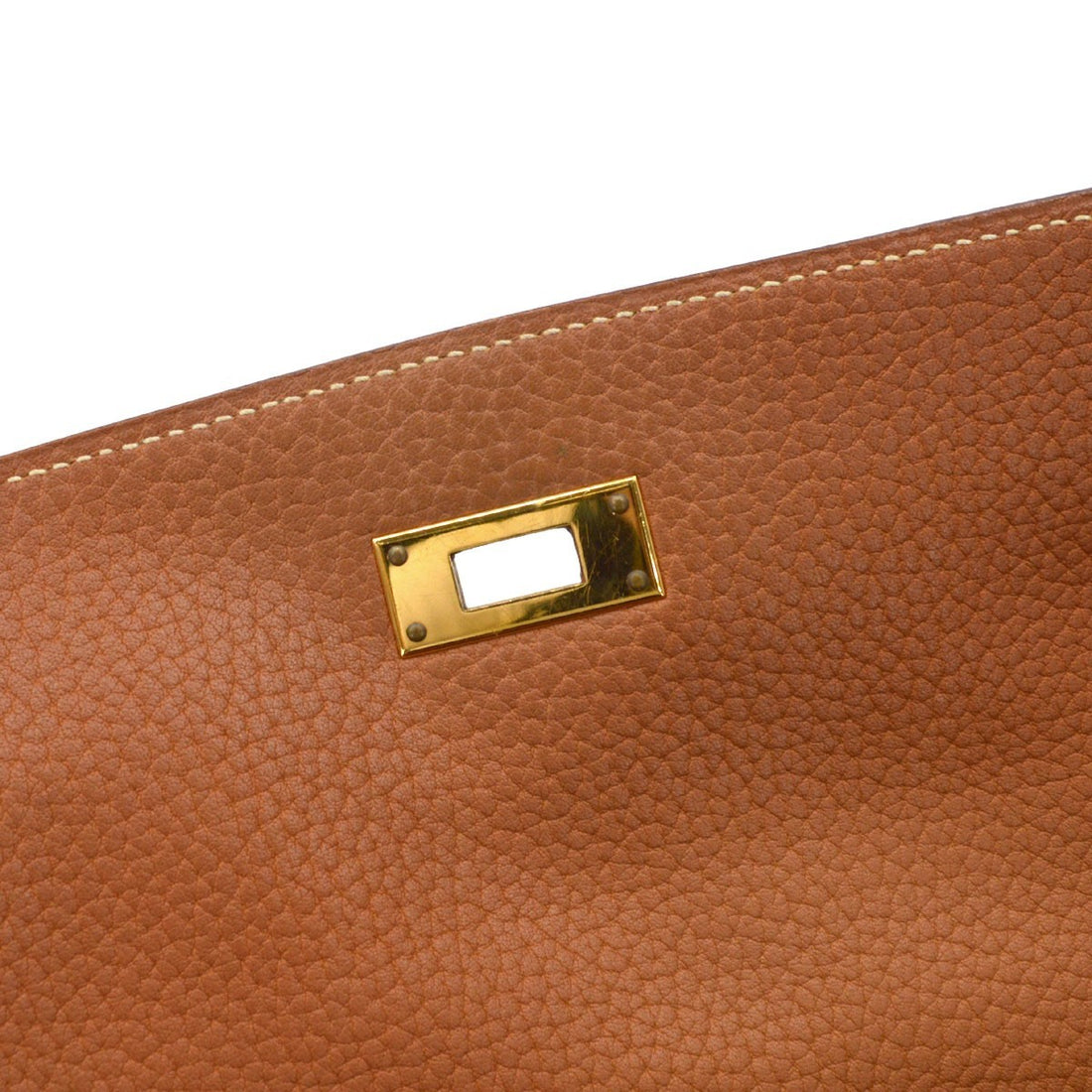 Borsa Hermès Kelly 35 Sellier 2way Vintage in Pelle Fjord Gold