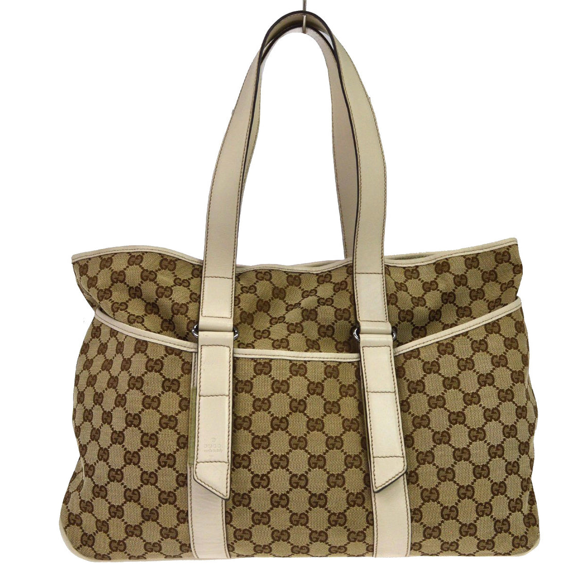 Borsa Gucci GG Tote Vintage in Tela Beige