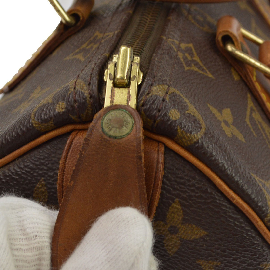 Borsa Louis Vuitton Speedy 25 Vintage in Pelle e Tela Monogram Marrone