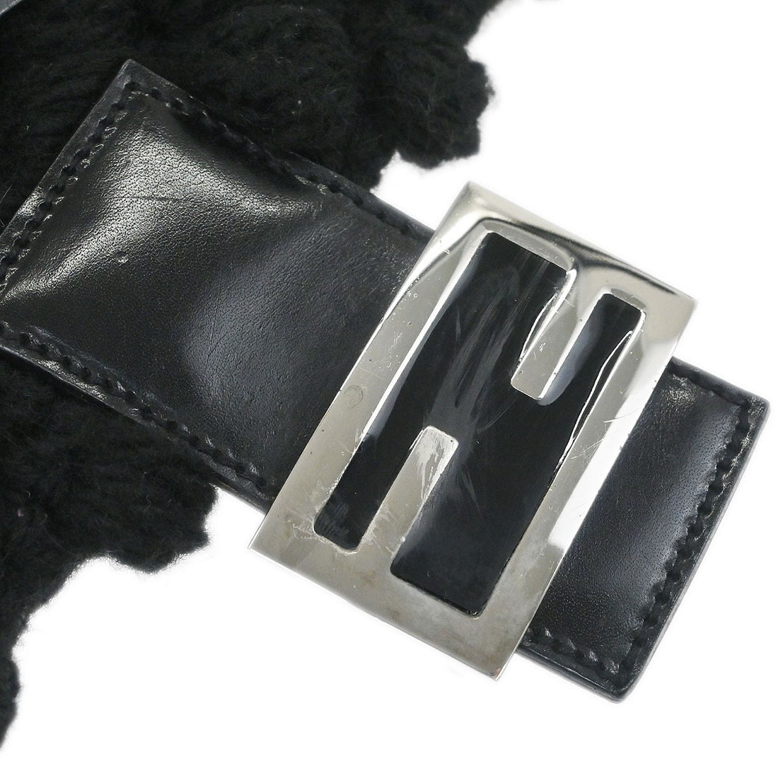 Fendi Baguette Vintage in Black Wool Handbag