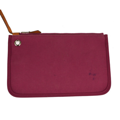 Hermes Rubis Canvas Natural Calfskin Herbag Zip PM