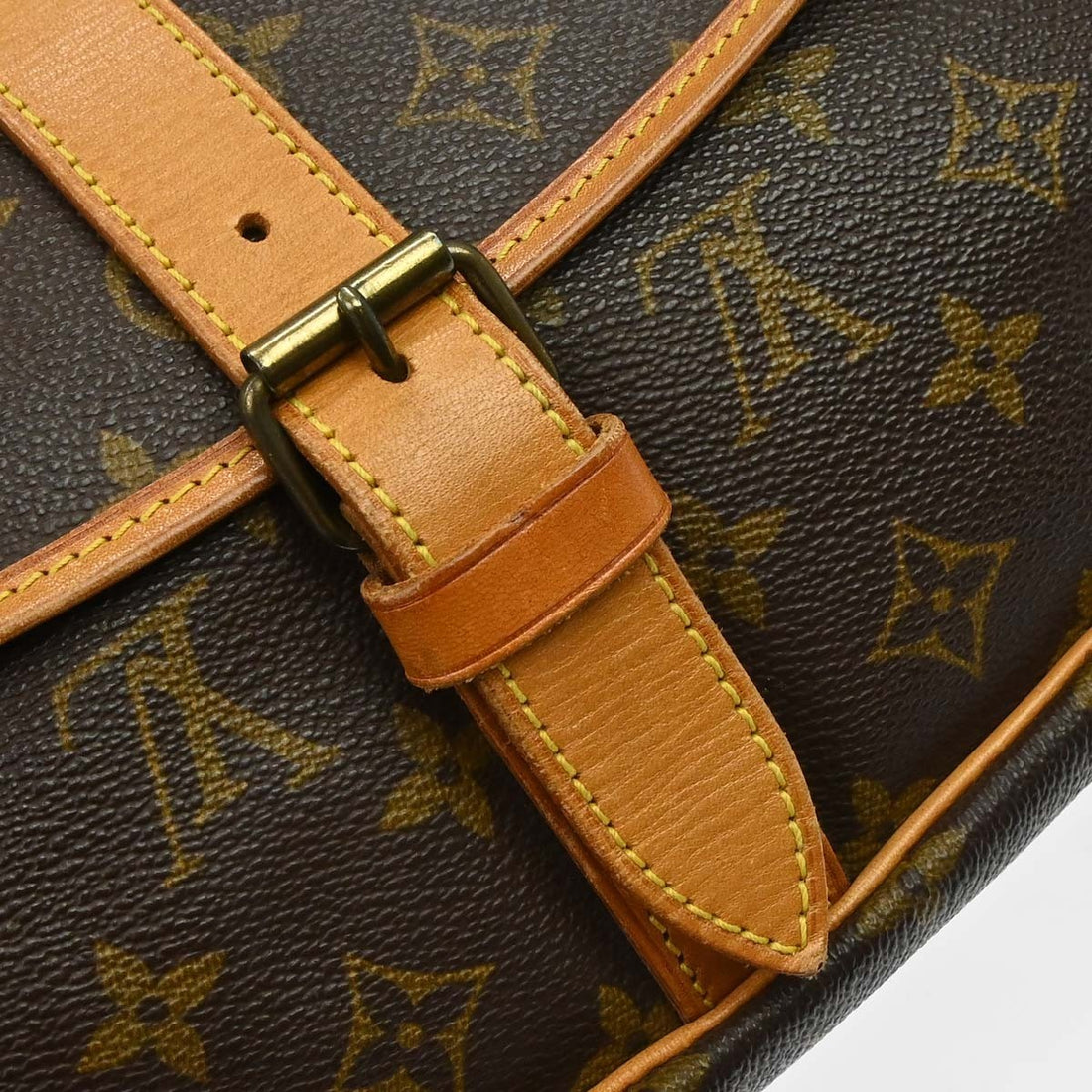 Borsa Louis Vuitton Saumur 35 Vintage in Tela Monogram e Pelle Marrone — Rif. VI451