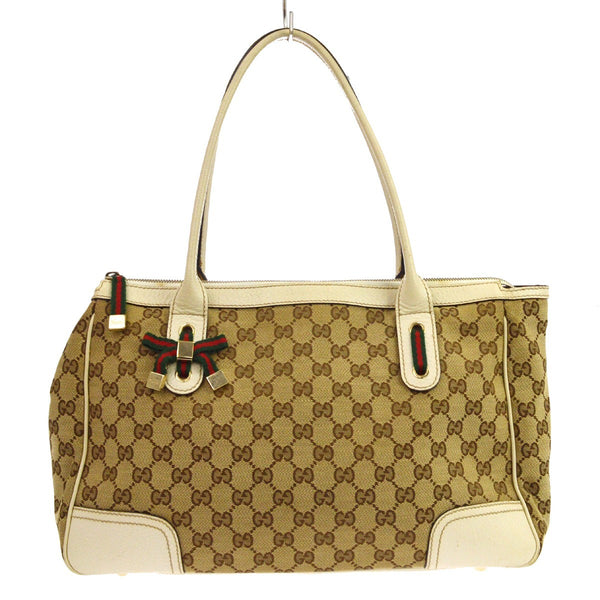 Borsa Gucci Princy Vintage in Tela e Pelle Marrone