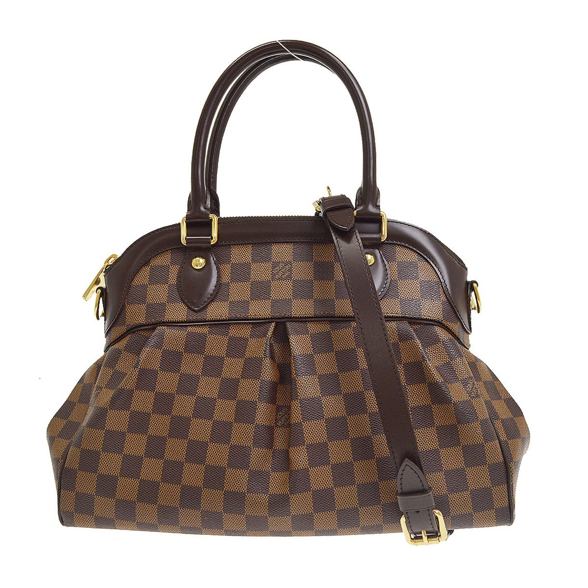 Borsa Louis Vuitton Damier Trevi PM 2way Shoulder Handbag Vintage in Damier Canvas Marrone