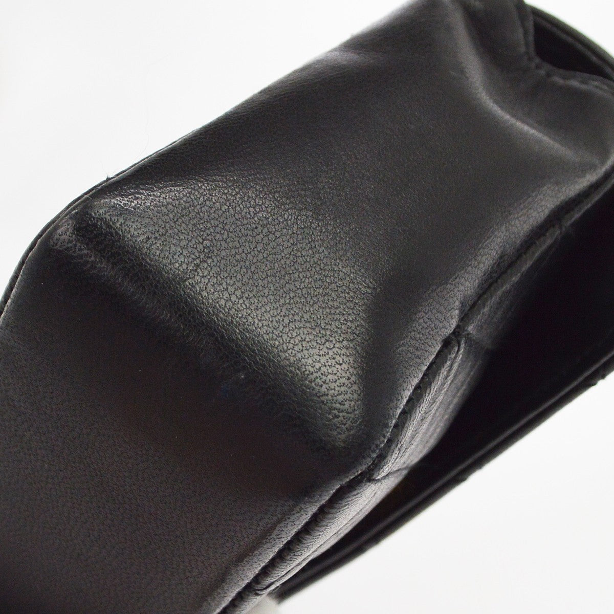 Chanel Black Lambskin Straight Flap Shoulder Bag