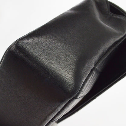 Chanel Black Lambskin Straight Flap Shoulder Bag