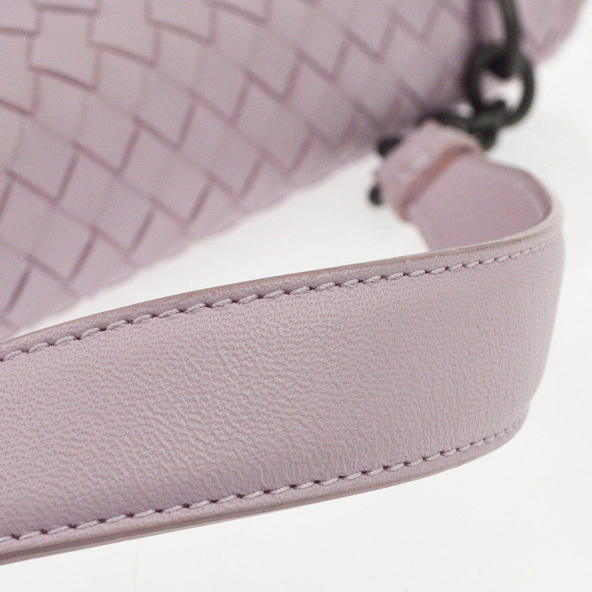 Bottega Veneta Purple Lambskin Intrecciato Hand Bag Vintage
