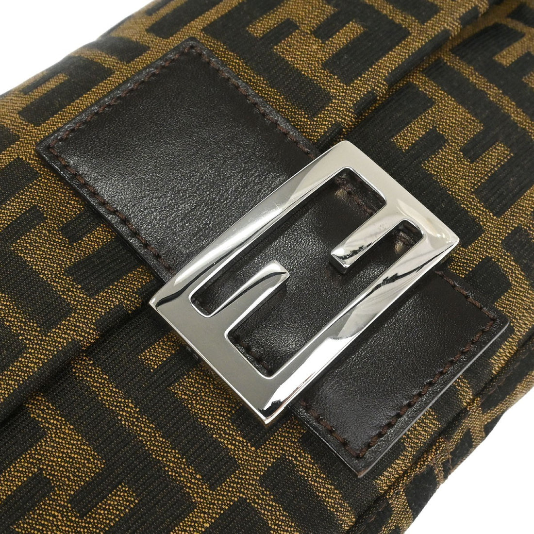 Borsa Fendi Baguette Zucca Vintage in Tela Marrone