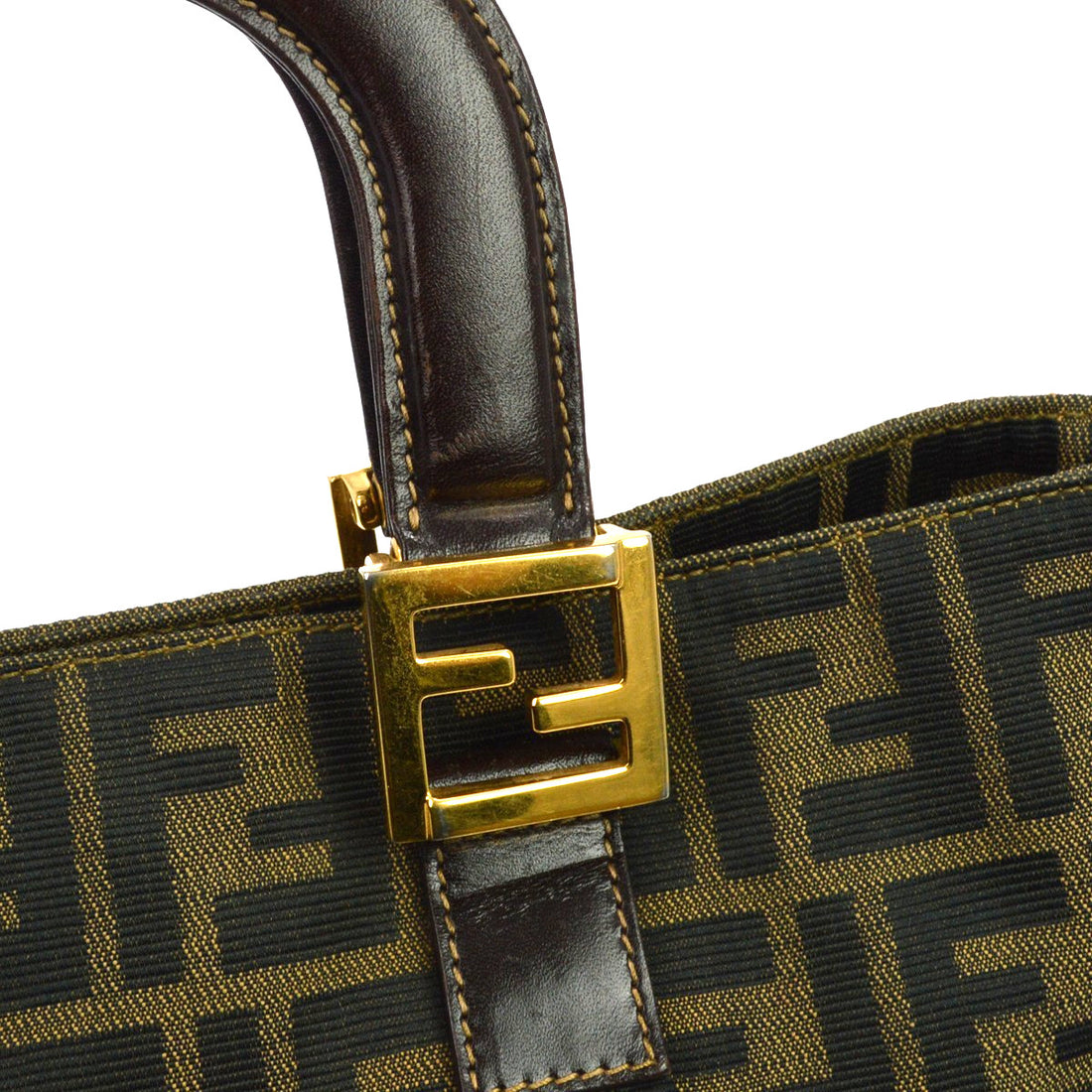 Borsa Fendi Zucca Tote Vintage in Tela Marrone