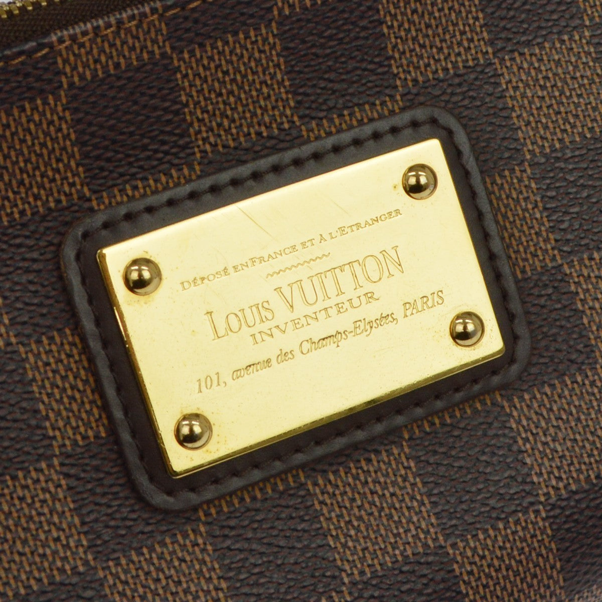 Louis Vuitton Damier Eva 2way Chain Handbag