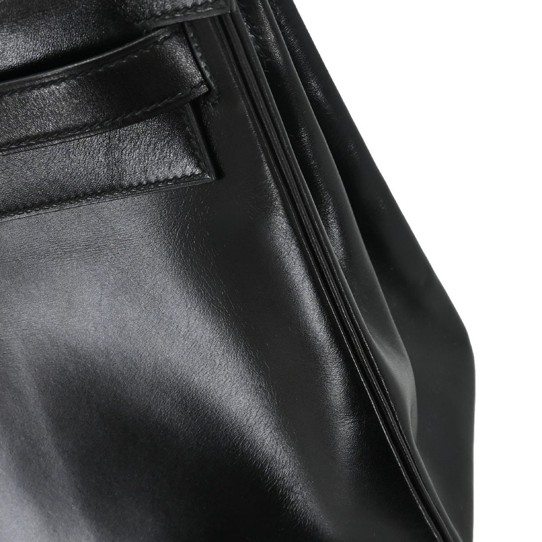 Borsa Hermès Black Box Calf Kelly 28 Sellier 2way Handbag Vintage in Box Calf, Pelle Nero