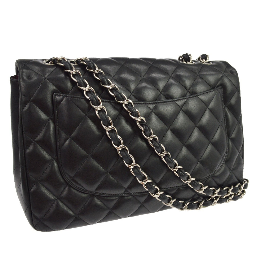 Borsa Chanel Classic Single Flap Jumbo Vintage in Pelle Nero