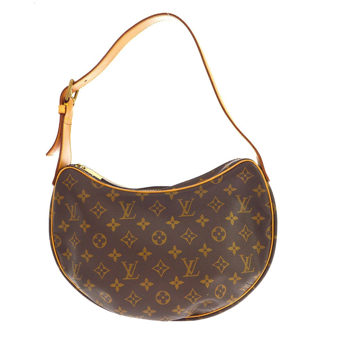 Borsa Louis Vuitton Croissant MM Vintage in Tela Monogram e Pelle Marrone