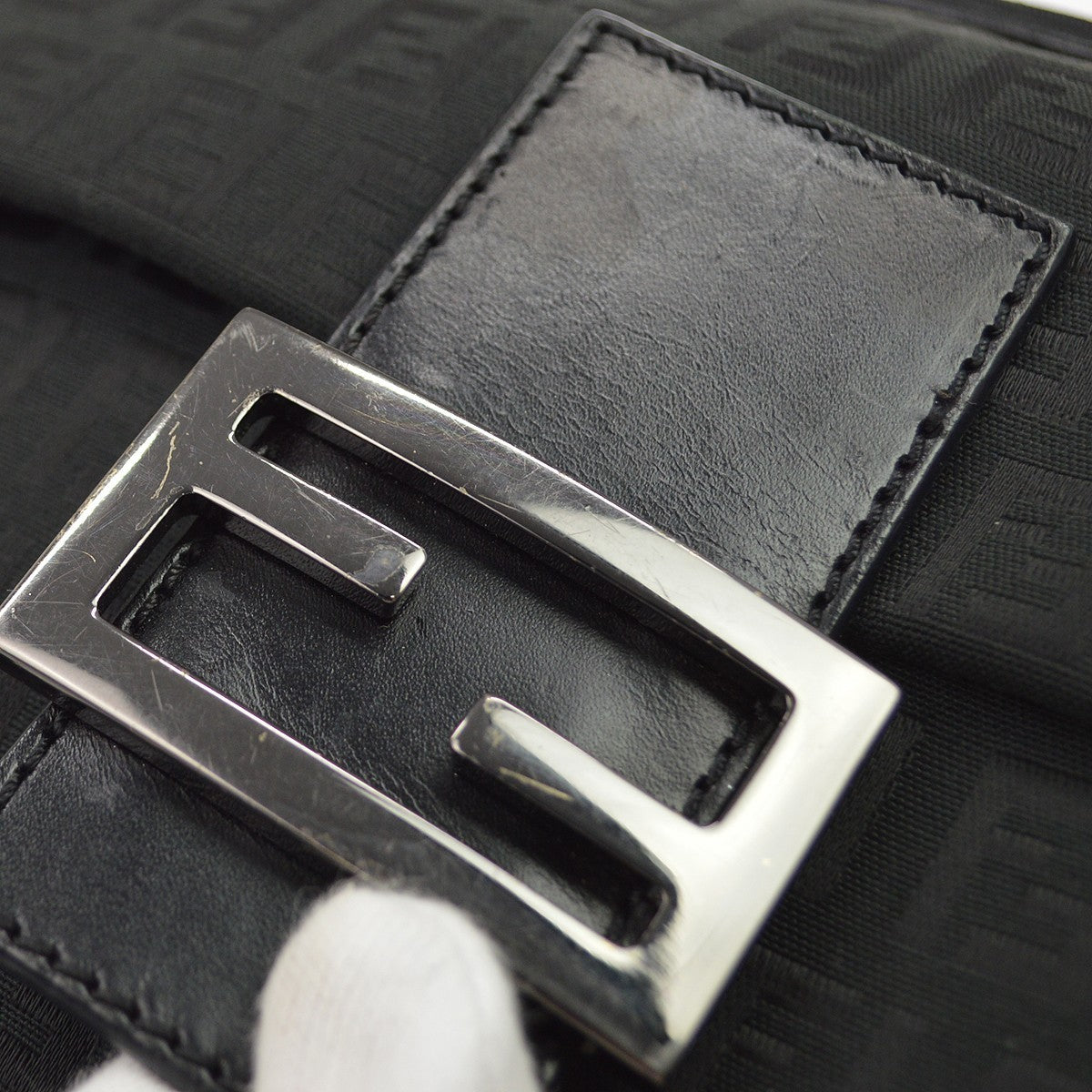 Fendi Black Zucchino Shoulder Bag