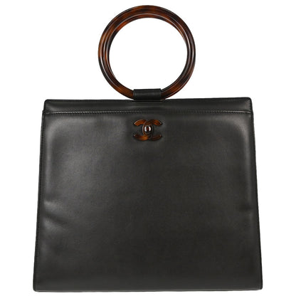 Borsa Chanel Tortoiseshell Vintage in Pelle di Vitello Nera