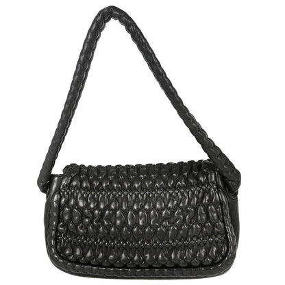 Chanel Black Lambskin Ruffled Handbag Vintage