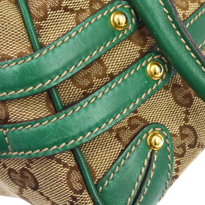 Gucci Green GG Canvas Wave Boston Bag