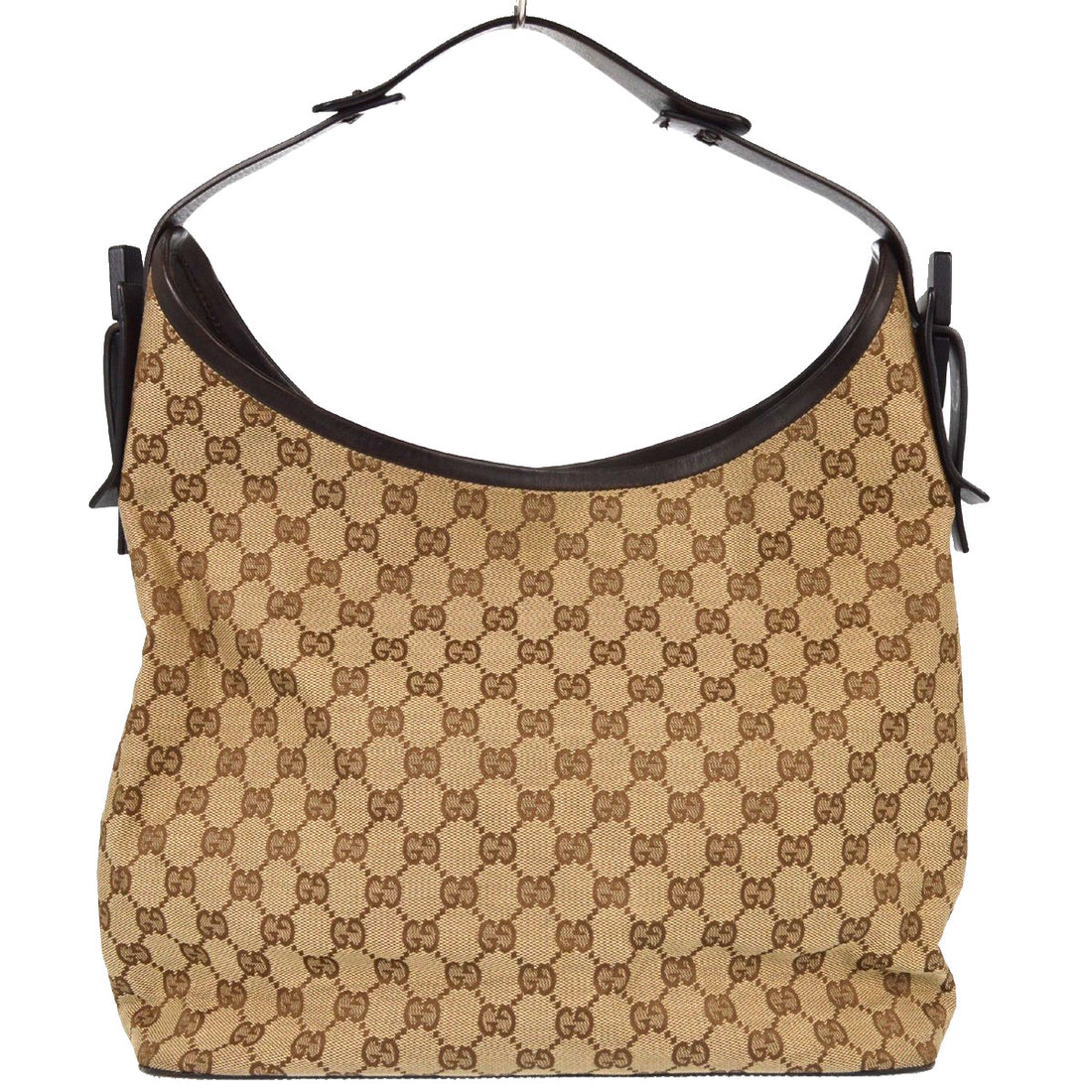 Borsa Gucci GG Vintage a Spalla in Tela e Pelle Beige