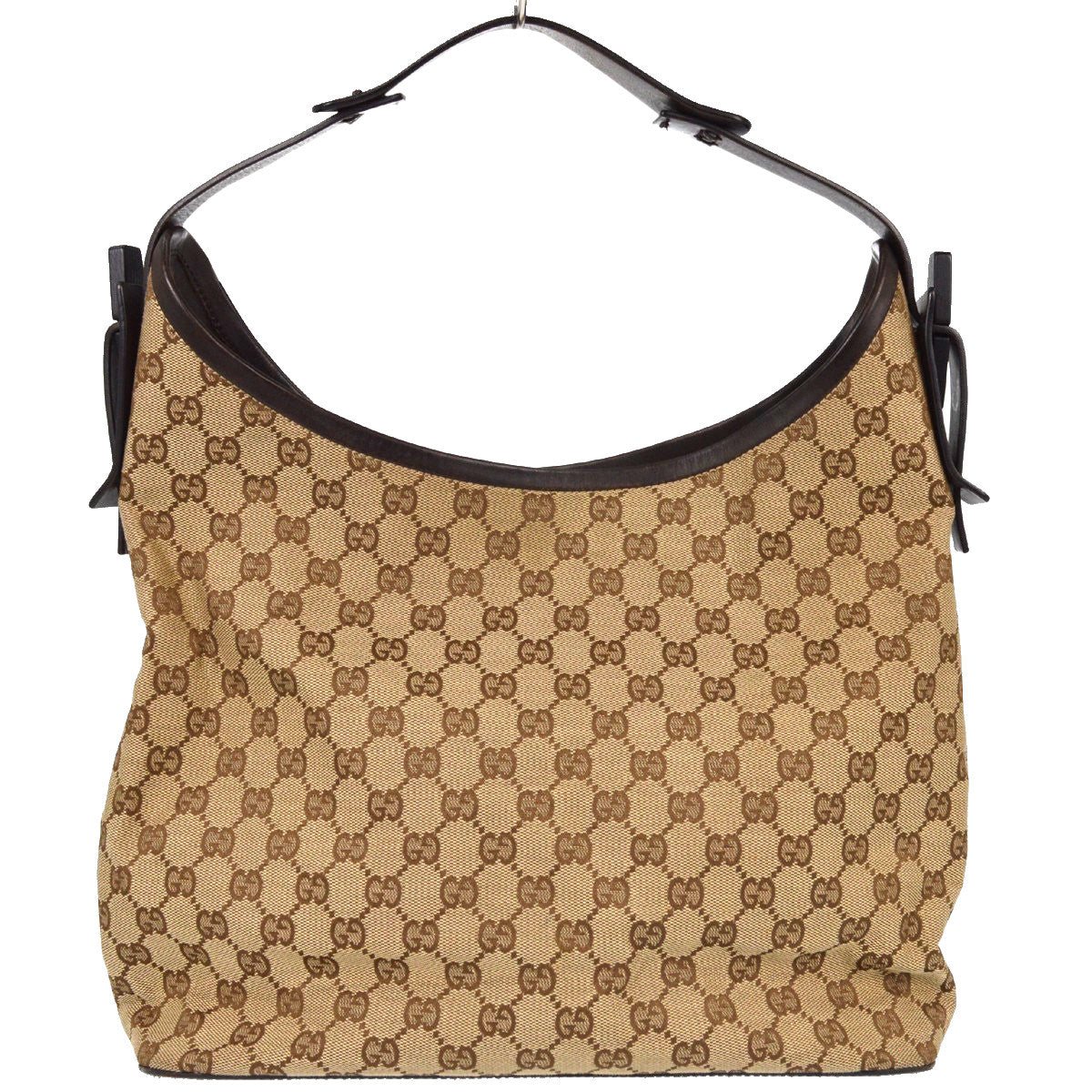 Borsa Gucci GG Vintage a Spalla in Tela e Pelle Beige