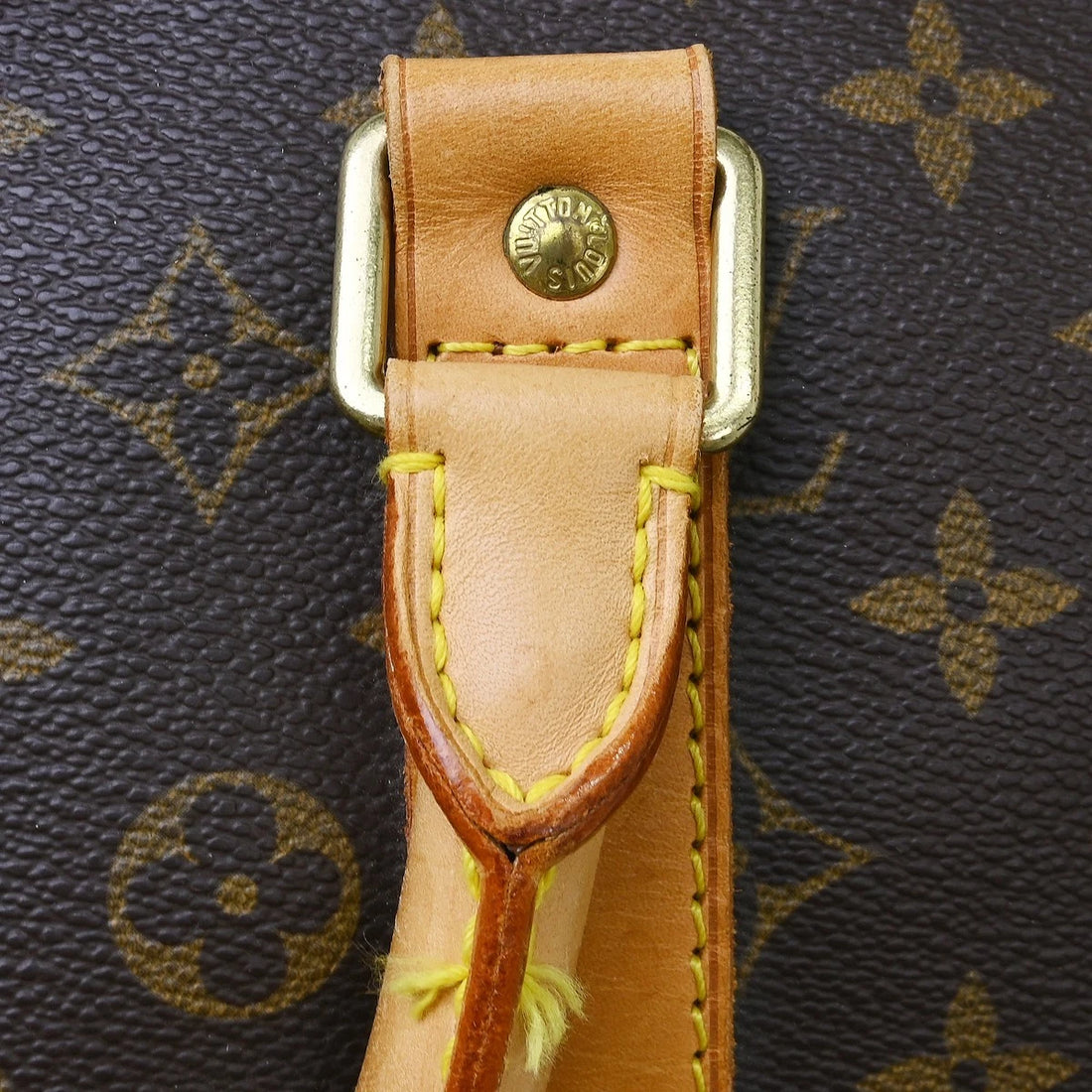 Borsa Louis Vuitton Keepall 55 Travel Handbag Vintage in Monogram Canvas, Leather Marrone