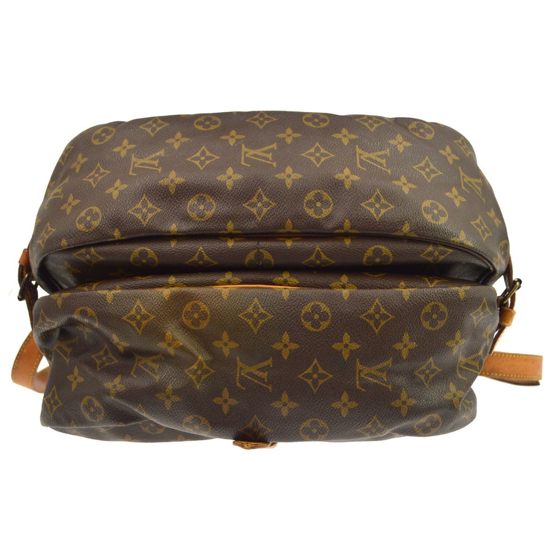 Borsa Louis Vuitton Saumur 35 Vintage in Tela Monogram e Pelle Marrone