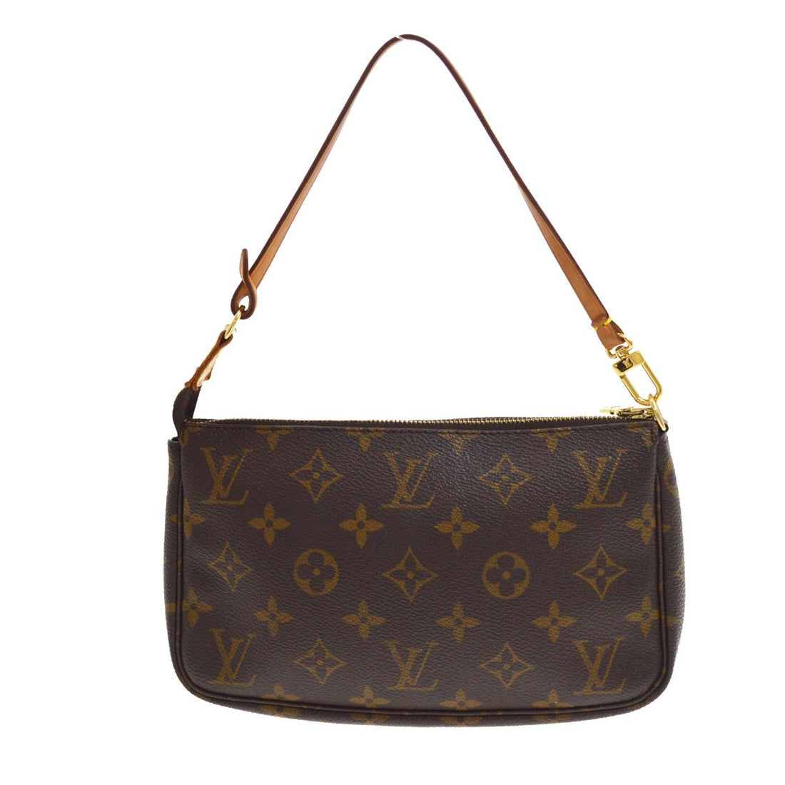 Borsa Louis Vuitton Monogram Pochette Accessoires Handbag Vintage in Monogram Canvas Marrone