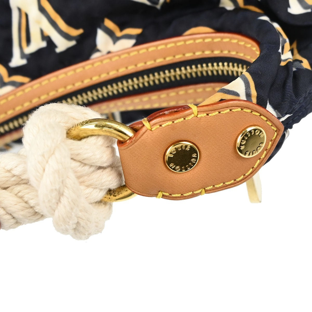 Louis Vuitton Navy Cruise Bulles PM Handbag Vintage