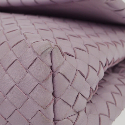 Bottega Veneta Purple Lambskin Intrecciato Hand Bag Vintage