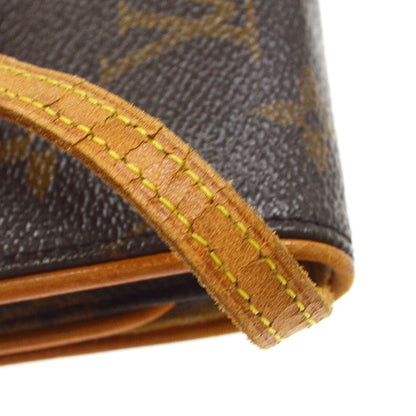 Borsa Louis Vuitton Pochette Twin GM Vintage in Tela Monogram Marrone