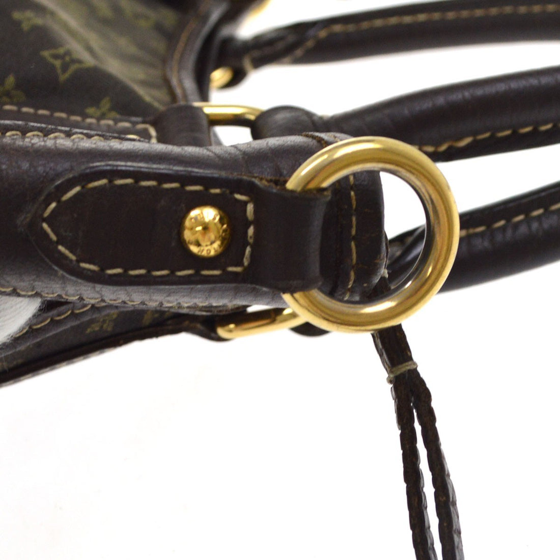 Borsa Louis Vuitton Brown Mini Lin Buzasu Anjou Bag Vintage in Mini Lin Canvas, Pelle Marrone