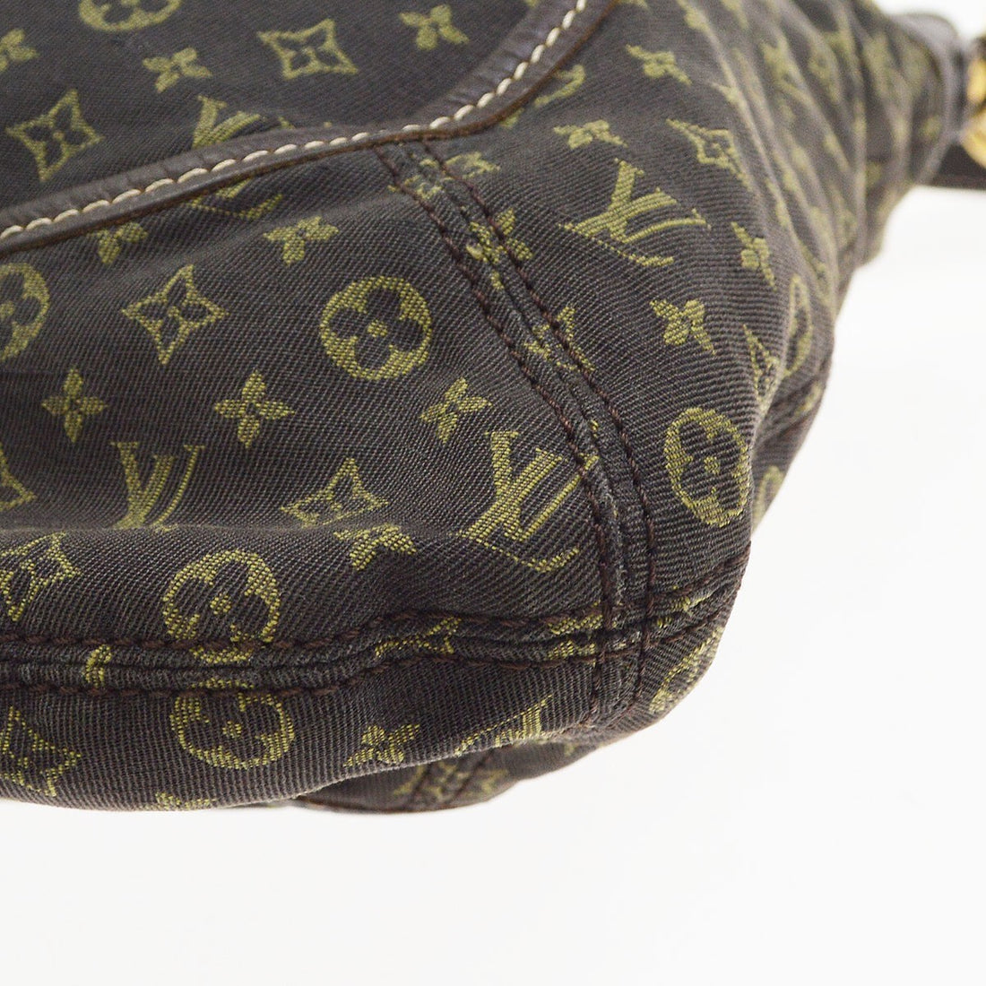 Borsa Louis Vuitton Brown Mini Lin Buzasu Anjou Bag Vintage in Mini Lin Canvas, Pelle Marrone
