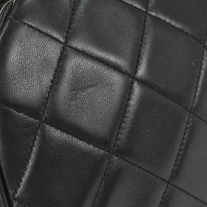 Borsa Chanel Kiss Lock Vintage in Pelle di Agnello Nera