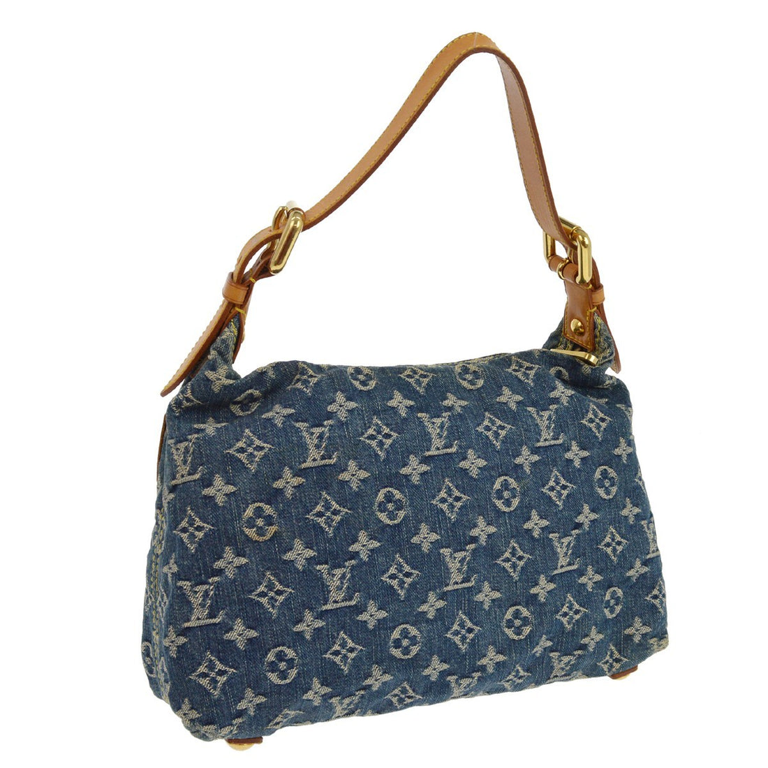 Borsa Louis Vuitton Baggy PM Vintage in Denim e Pelle Blu