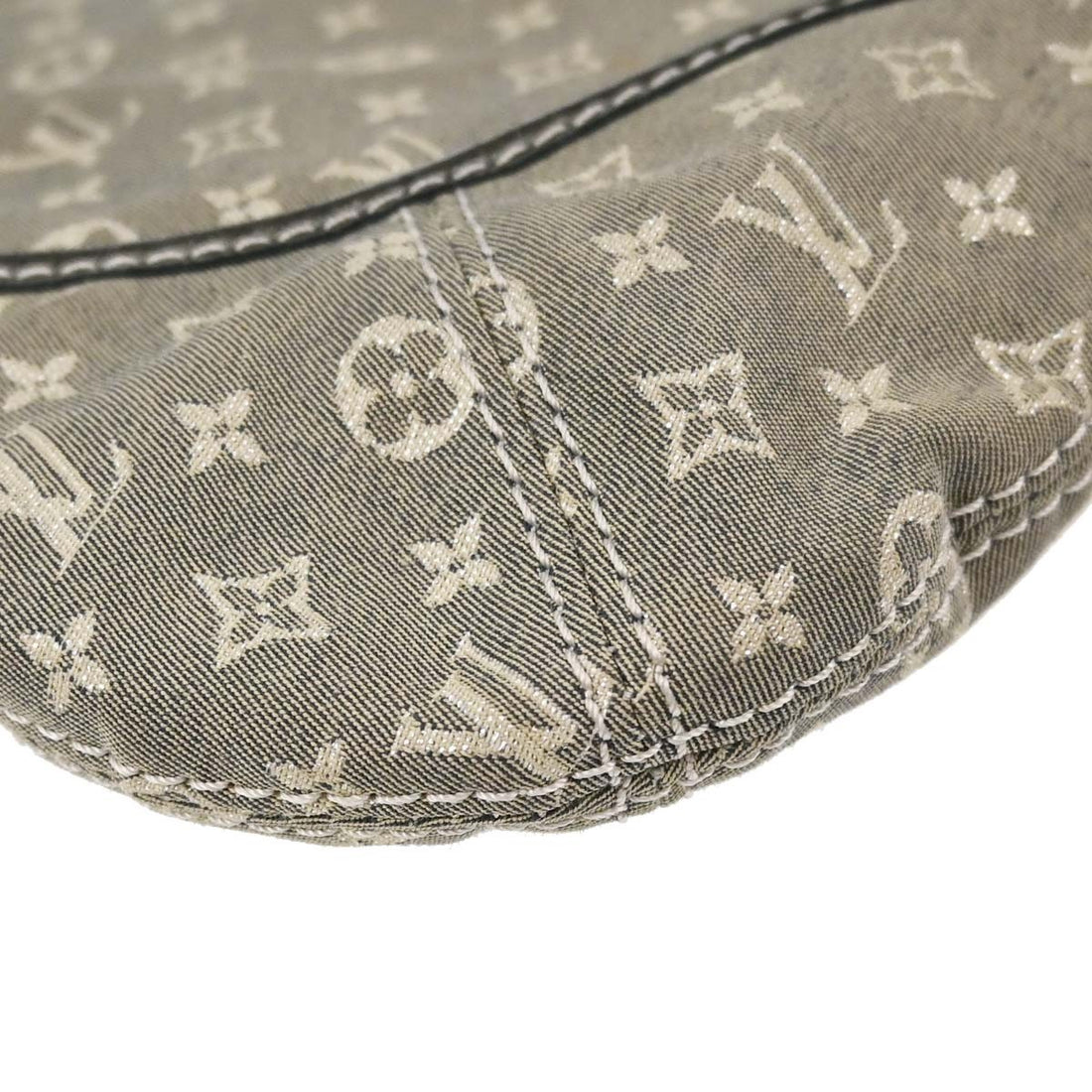 Louis Vuitton Gray Monogram Mini Lin Manon PM Hobo Handbag Vintage
