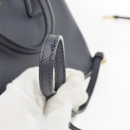 Prada Navy Leather Promenade Shoulder Handbag