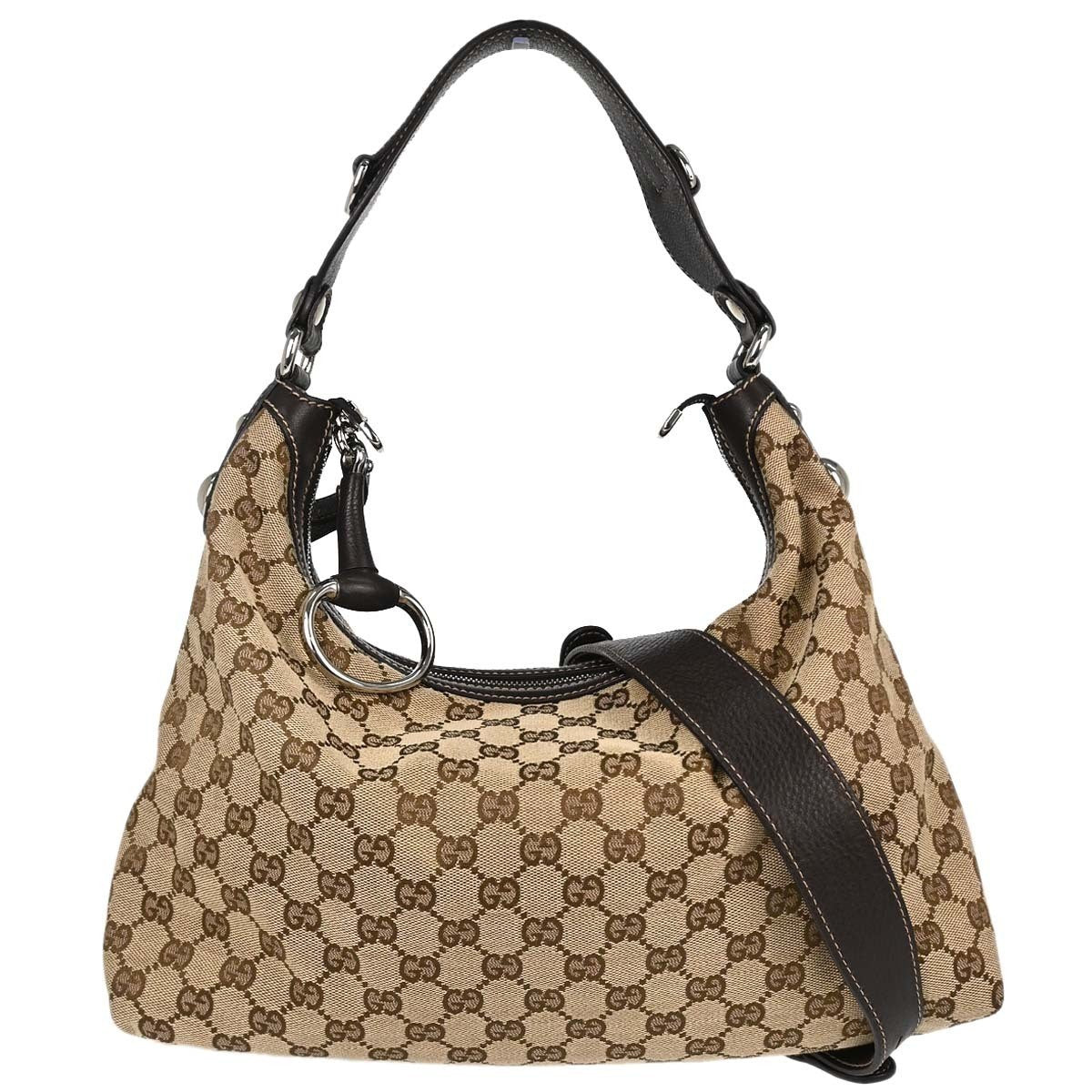 Gucci Beige Canvas GG Hobo 2way Shoulder Handbag