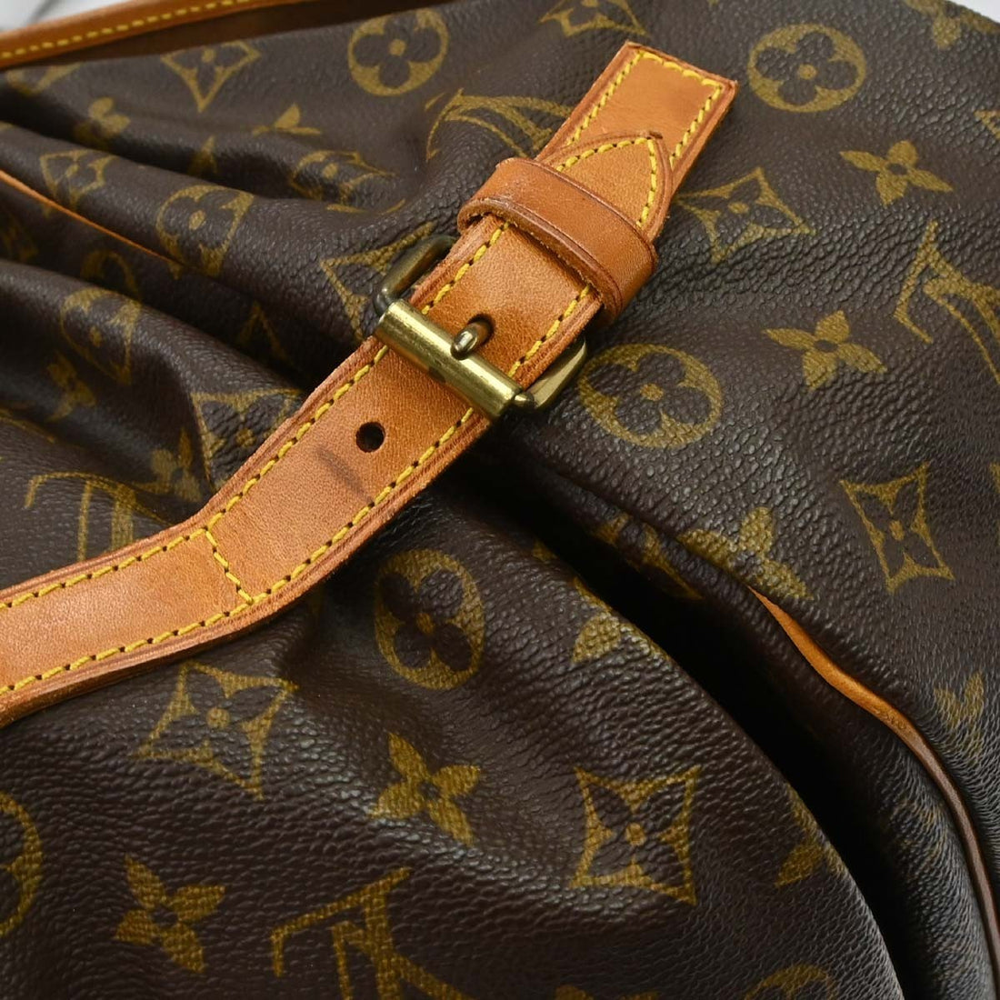 Borsa Louis Vuitton Saumur 35 Vintage in Tela Monogram e Pelle Marrone — Rif. VI451