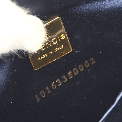 Fendi Blue Leather Baguette Box Handbag