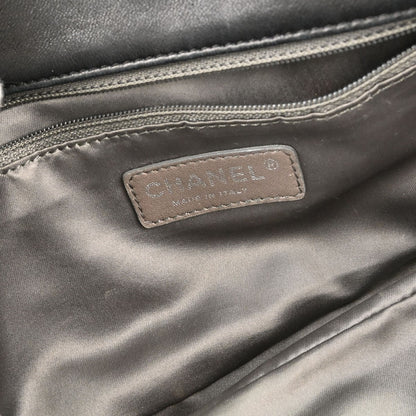 Chanel Black Lambskin Ruffled Handbag Vintage