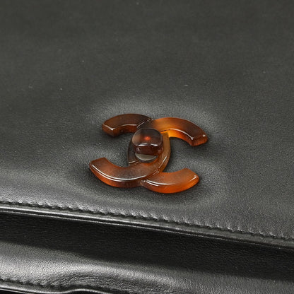 Borsa Chanel Tortoiseshell Vintage in Pelle di Vitello Nera