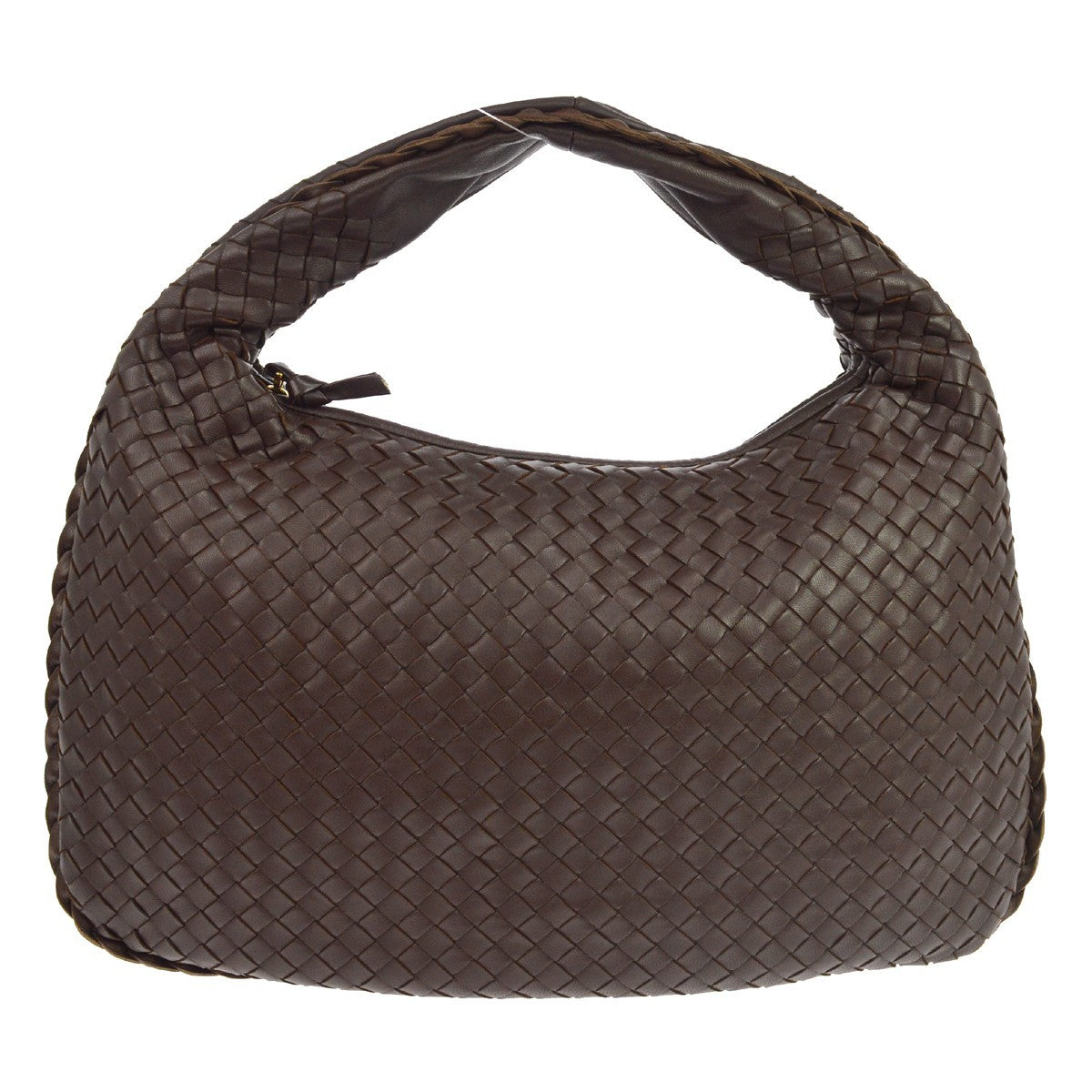 Borsa Bottega Veneta Brown Lambskin Intrecciato Hobo Handbag Vintage in Pelle Intrecciato Marrone